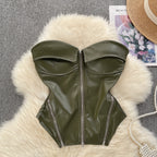 VIXEN Zip Corset-Top-SAINT CHIC