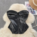 VIXEN Zip Corset-Top-SAINT CHIC