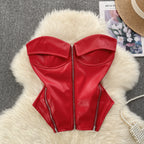 VIXEN Zip Corset-Top-SAINT CHIC
