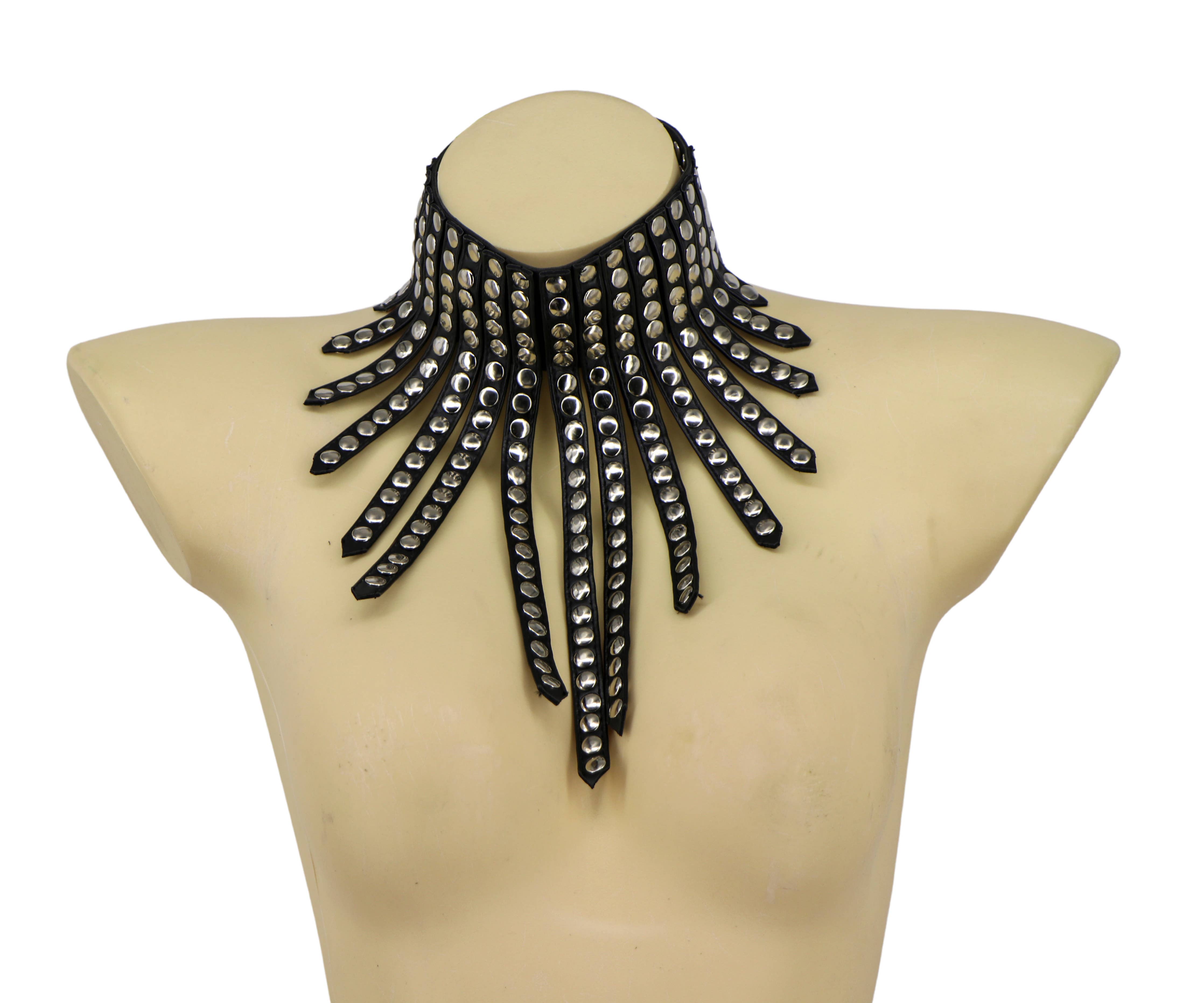 Western Fashion necklace STUD Fringe Choker