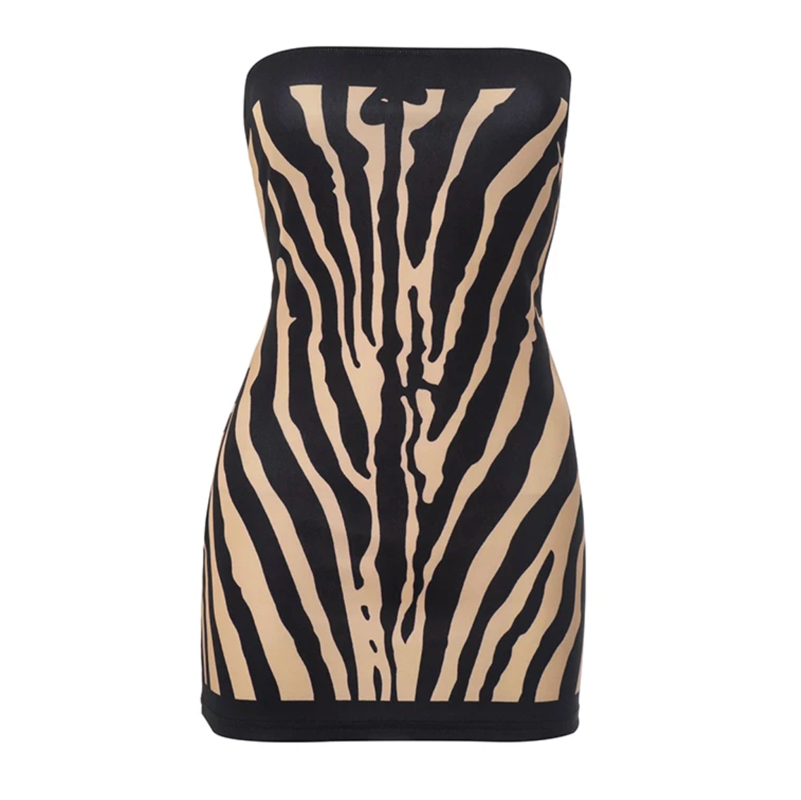 zebra bodycon dress ILLUSION Mini M rrp_$189.9 Team it with strappy Women's Sexy Sleeveless Sheer Color:Short-sleeved Shirt Only