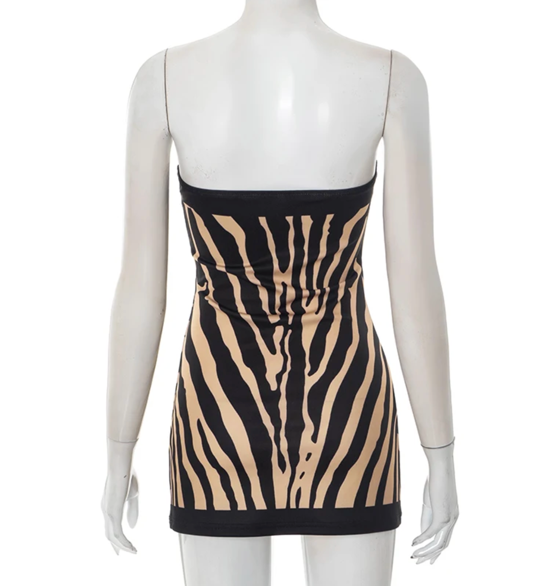 ZEBRA ILLUSION Mini Dress-dress-SAINT CHIC