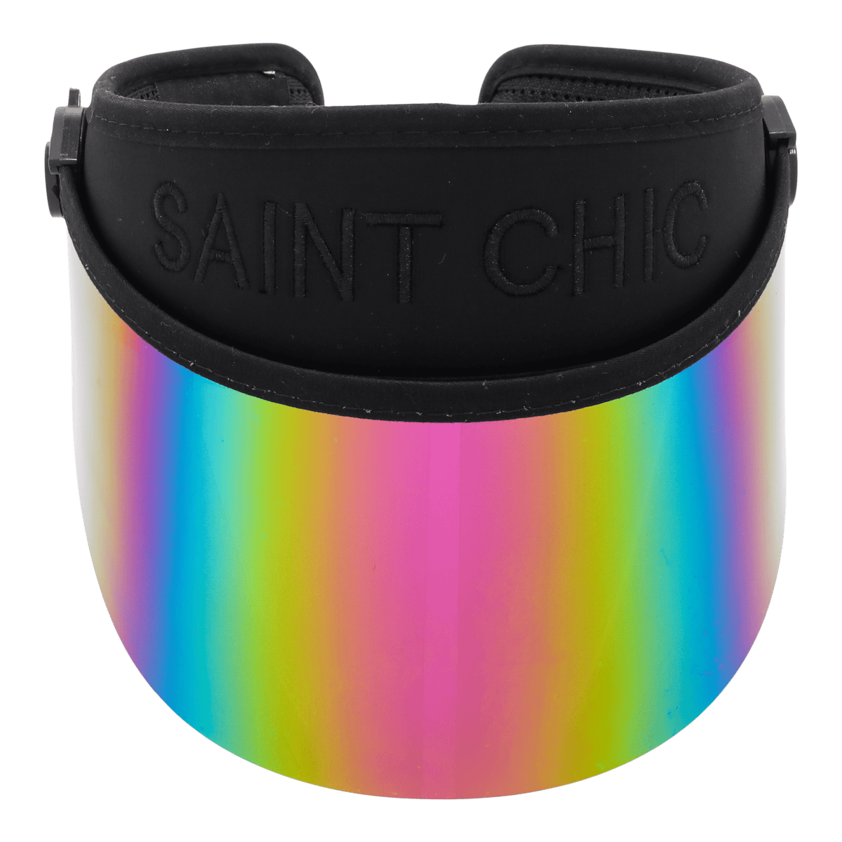 BLACK PAPARAZZI VISOR® 2.0 – Original Rainbow Lens UV Sun Shield with UPF 50+-Hats-SAINT CHIC-SAINT CHIC