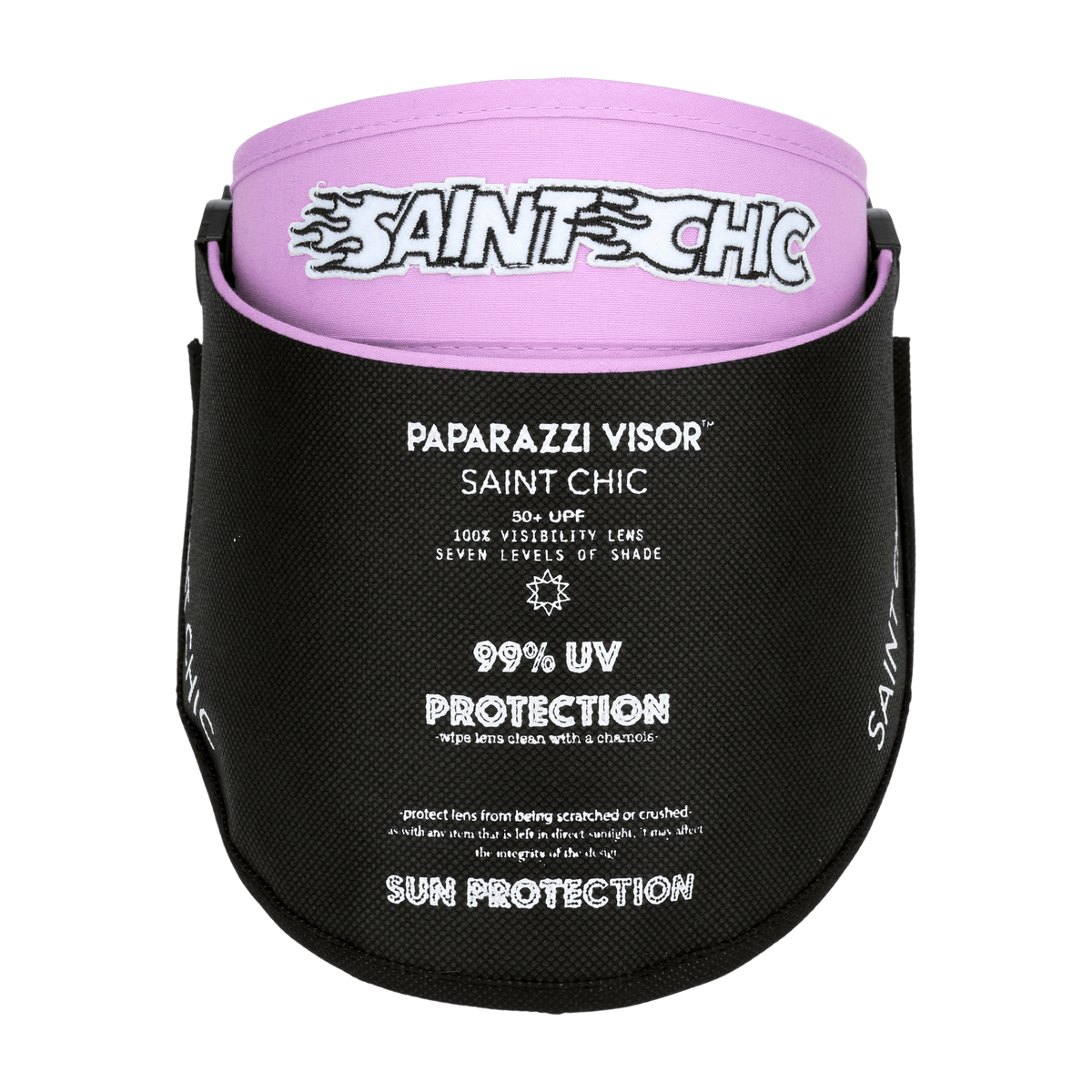 Purple Flame Paparazzi Visor™ 2.0-Hats-SAINT CHIC-SAINT CHIC