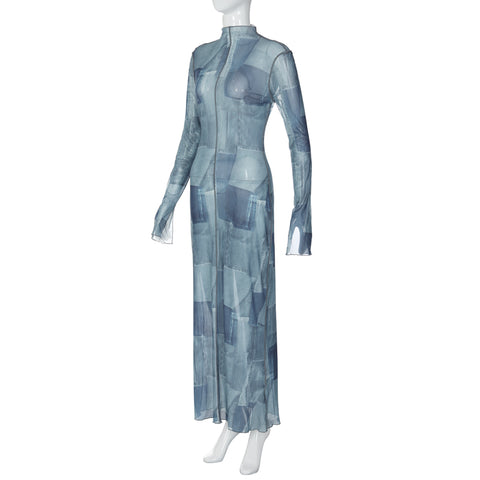STONEWASH Bodycon Dress - SAINT CHIC