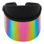 BLACK PAPARAZZI VISOR® 2.0 – Original Rainbow Lens UV Sun Shield with UPF 50+-Hats-SAINT CHIC