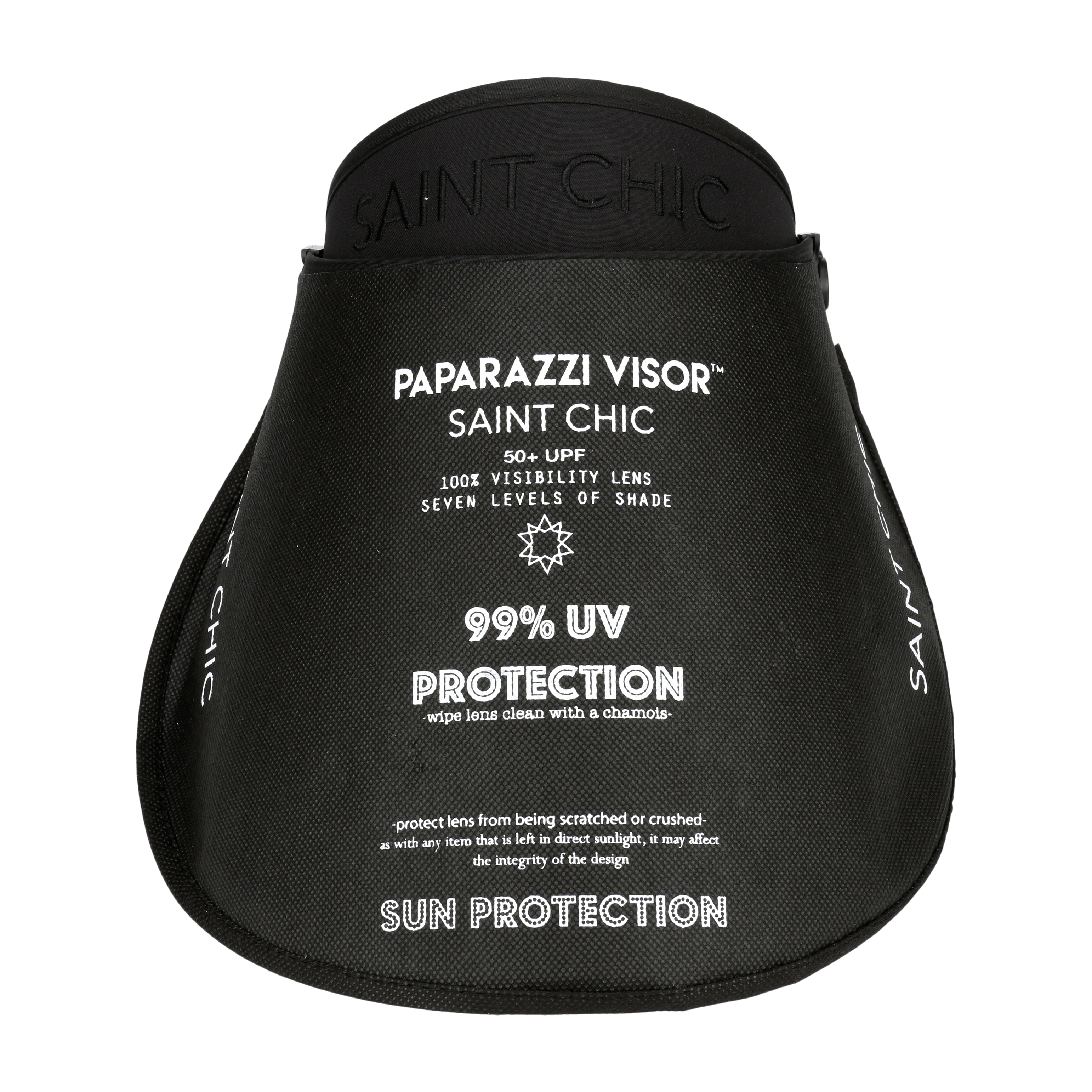CHROME PAPARAZZI VISOR® Long Lens Sun Shield – 99% UV Protection-Hats-SAINT CHIC