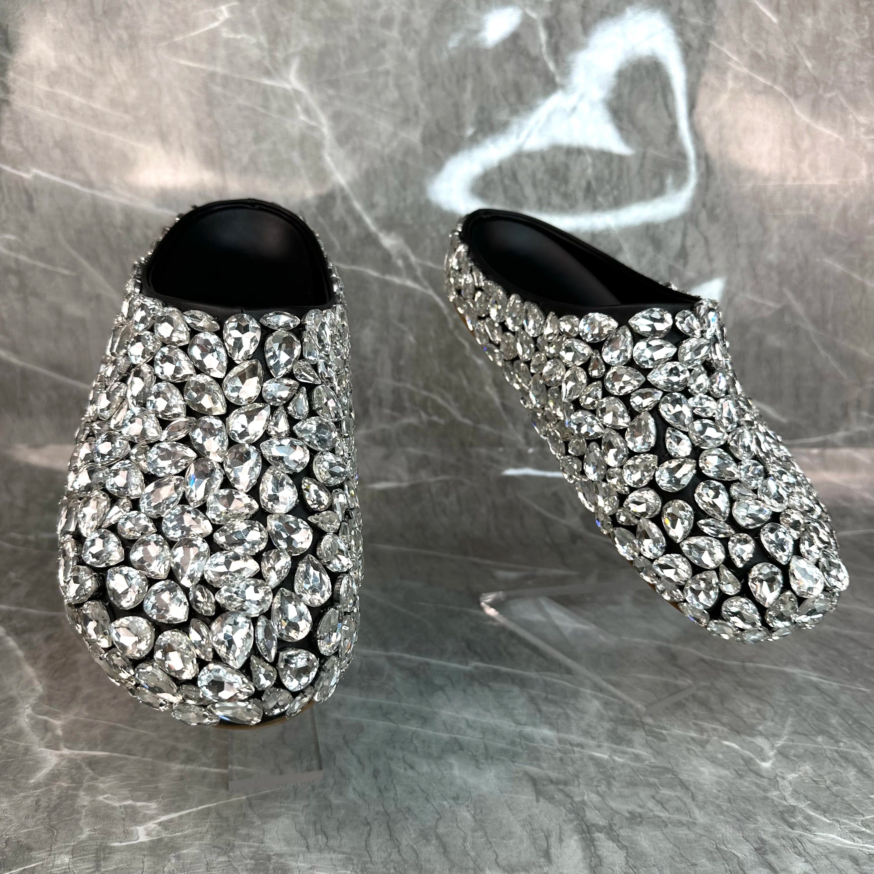 CRYSTAL DRENCH Slides-shoe-SAINT CHIC