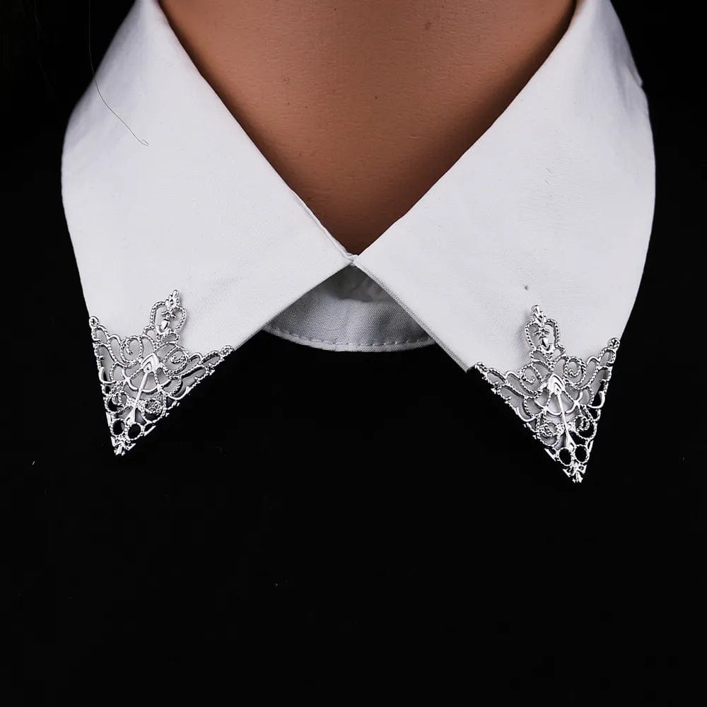 DALLAS Triangle Collar Pins – Metalwork Statement Brooches-brooch-SAINT CHIC