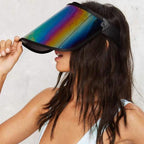 PAPARAZZI VISOR® 1.0 – Black Rainbow Lens Sun Shield-Hats-SAINT CHIC