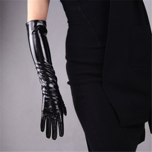 SAINT CHIC Gloves & Mittens Black/ Classic Length LIQUID Drama Gloves