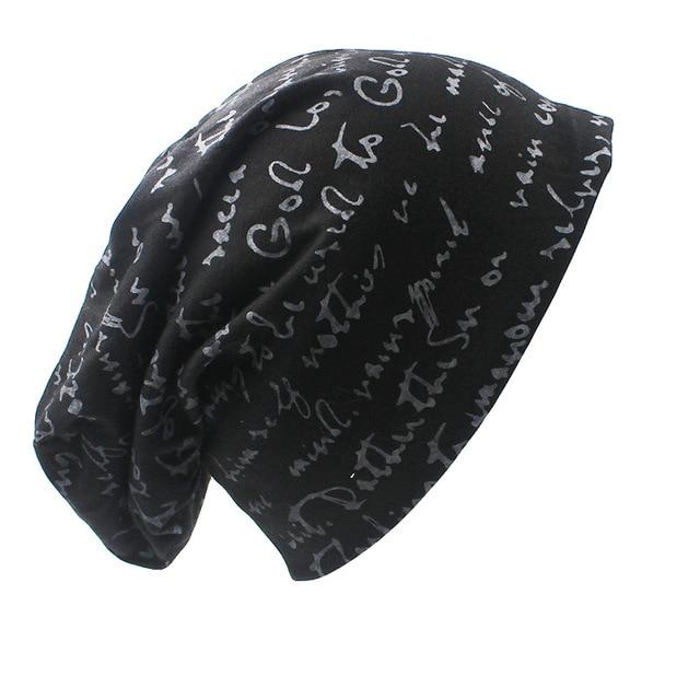 SAINT CHIC Hat Black SCRIPTED Beanie Hat