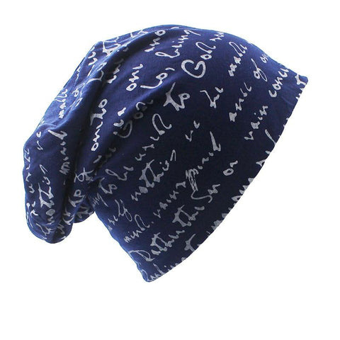 SAINT CHIC Hat Blue SCRIPTED Beanie Hat