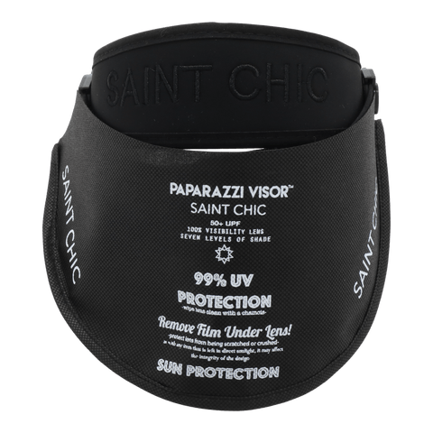 SAINT CHIC Hats Black BLACKOUT Paparazzi Visor® Sun Hat