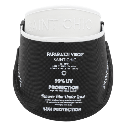 CHROME ANTI Paparazzi Visor™ Sun Hat - SAINT CHIC
