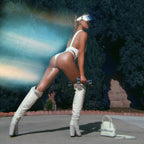 SAINT CHIC Hats CHROME ANTI Paparazzi Visor™ Sun Hat