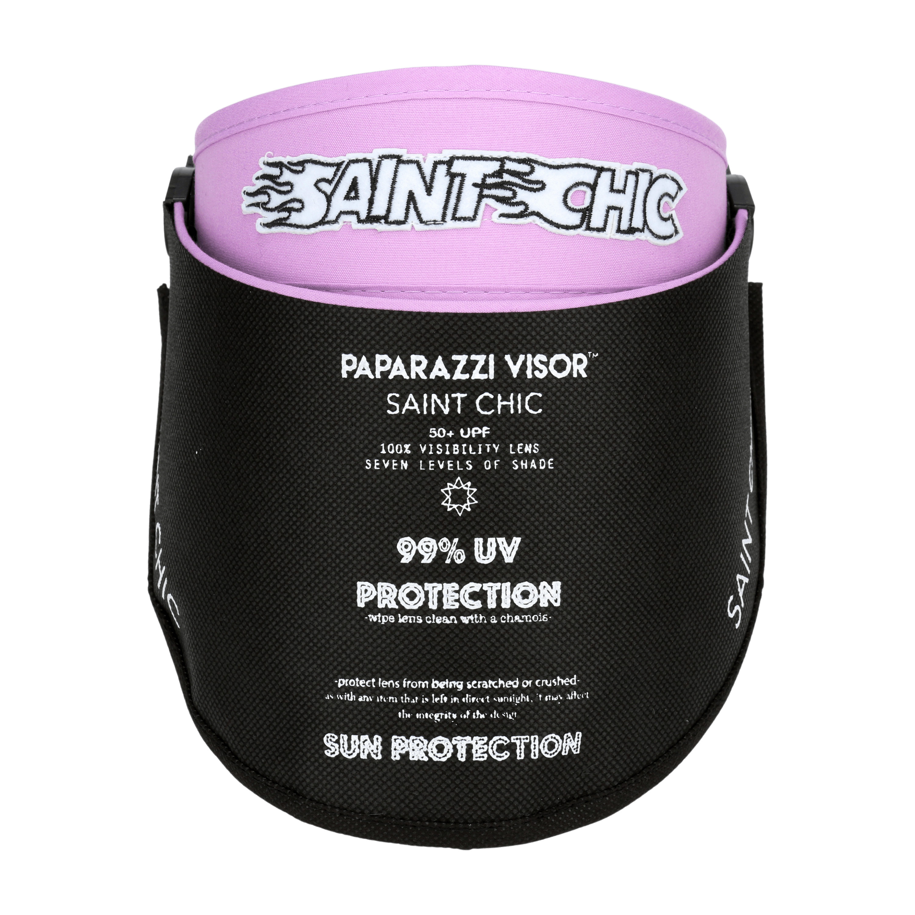 SAINT CHIC Hats PURPLE FLAME PAPARAZZI VISOR™ 2.0 Sun Hat