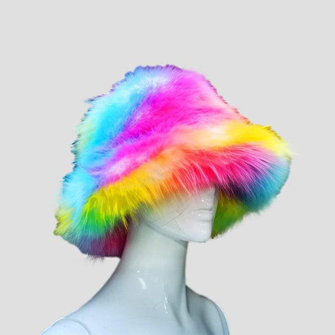 SAINT CHIC Hats Rainbow RAVE Bucket Hat