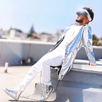 SAINT CHIC Hats White CHROME ANTI Paparazzi Visor™ Sun Hat