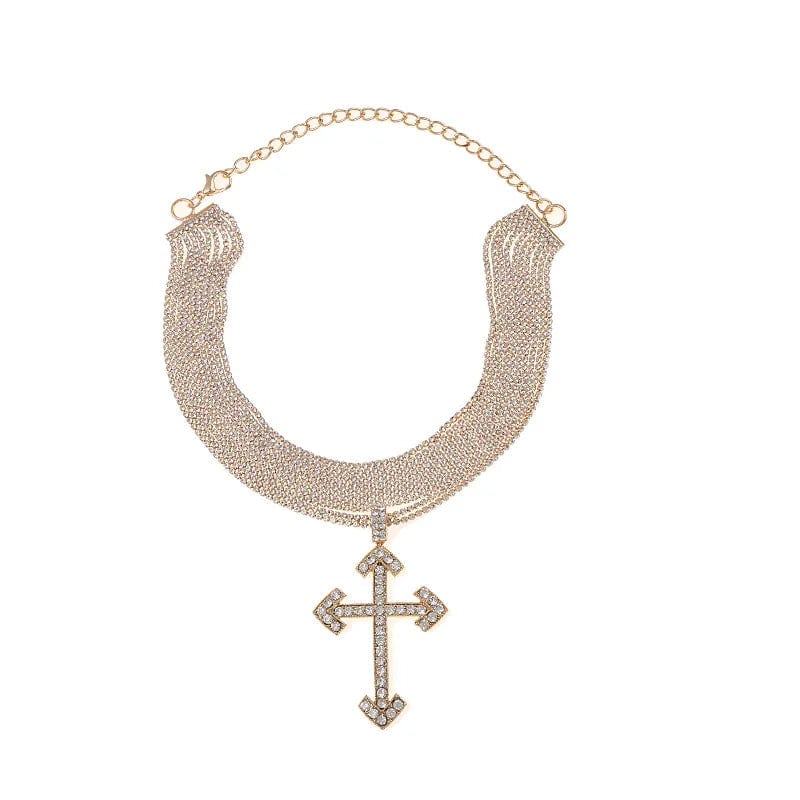 SAINT CHIC necklace CROSSED Necklace