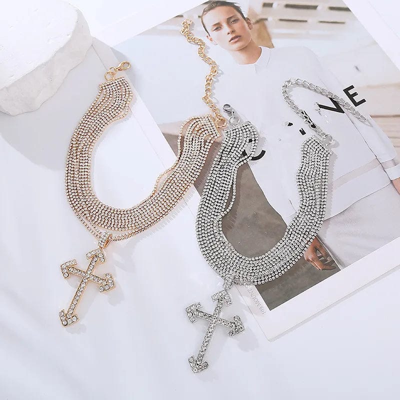 SAINT CHIC necklace CROSSED Necklace