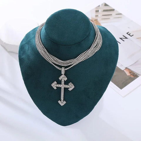 SAINT CHIC necklace CROSSED Necklace