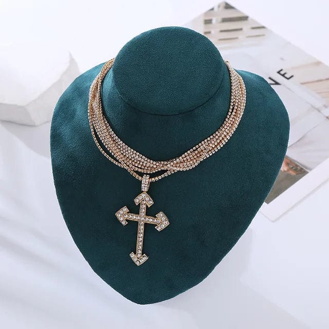 SAINT CHIC necklace CROSSED Necklace