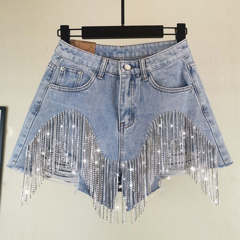 SAINT CHIC Pants 26 SPARKLE Denim Shorts