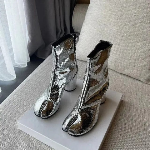 SAINT CHIC shoes 6 FOILED Tabi Boots