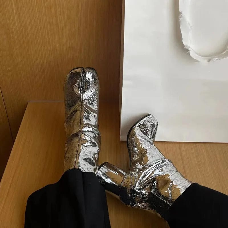 SAINT CHIC shoes FOILED Tabi Boots