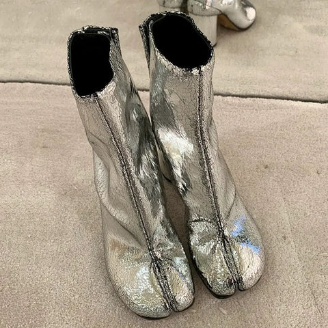 SAINT CHIC shoes FOILED Tabi Boots