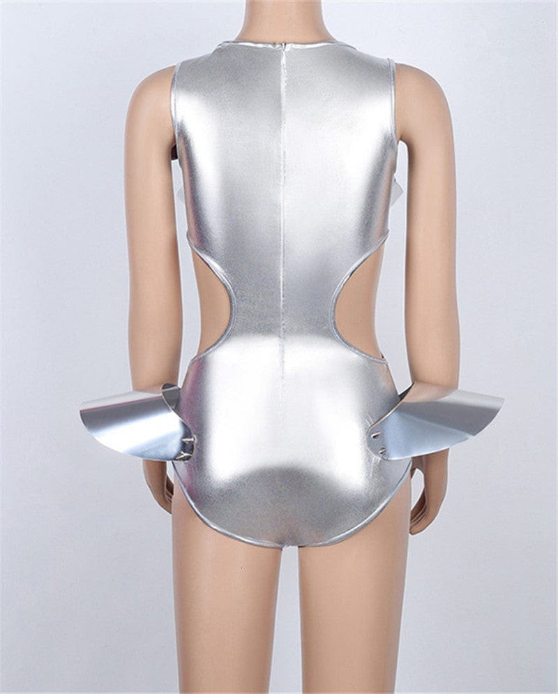 SAINT CHIC Silver / One Size JETTY Costume Bodysuit