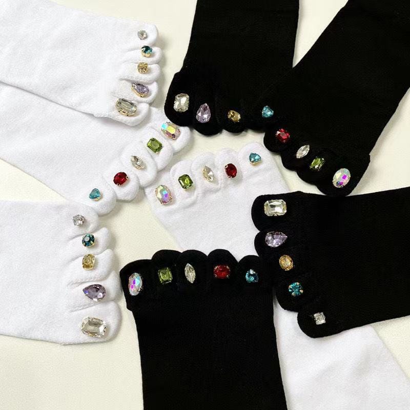 SAINT CHIC Socks SASS Rhinestone Tube Socks