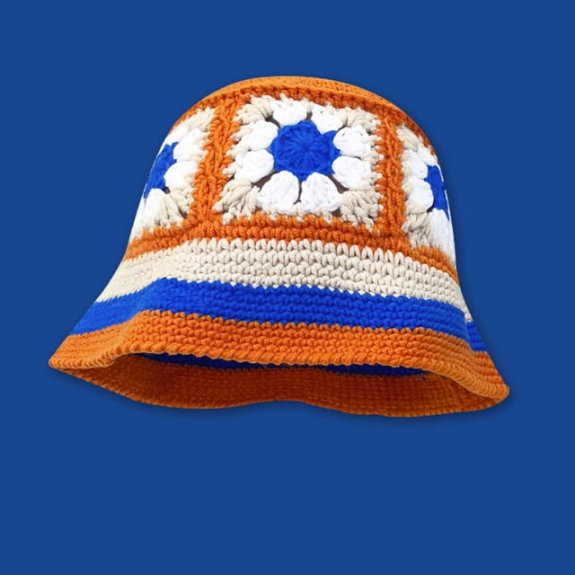 Jil Sander Black Crochet Bucket Hat